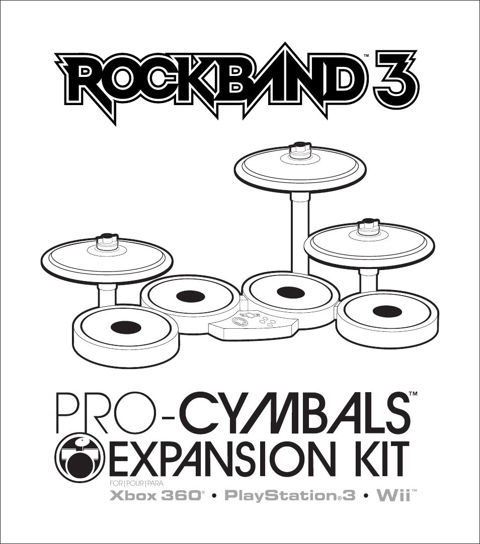 Rock Band PRO-Cymbals Expansion Kit Rock Band 3-Nintendo Wii User Manual | 31 pages