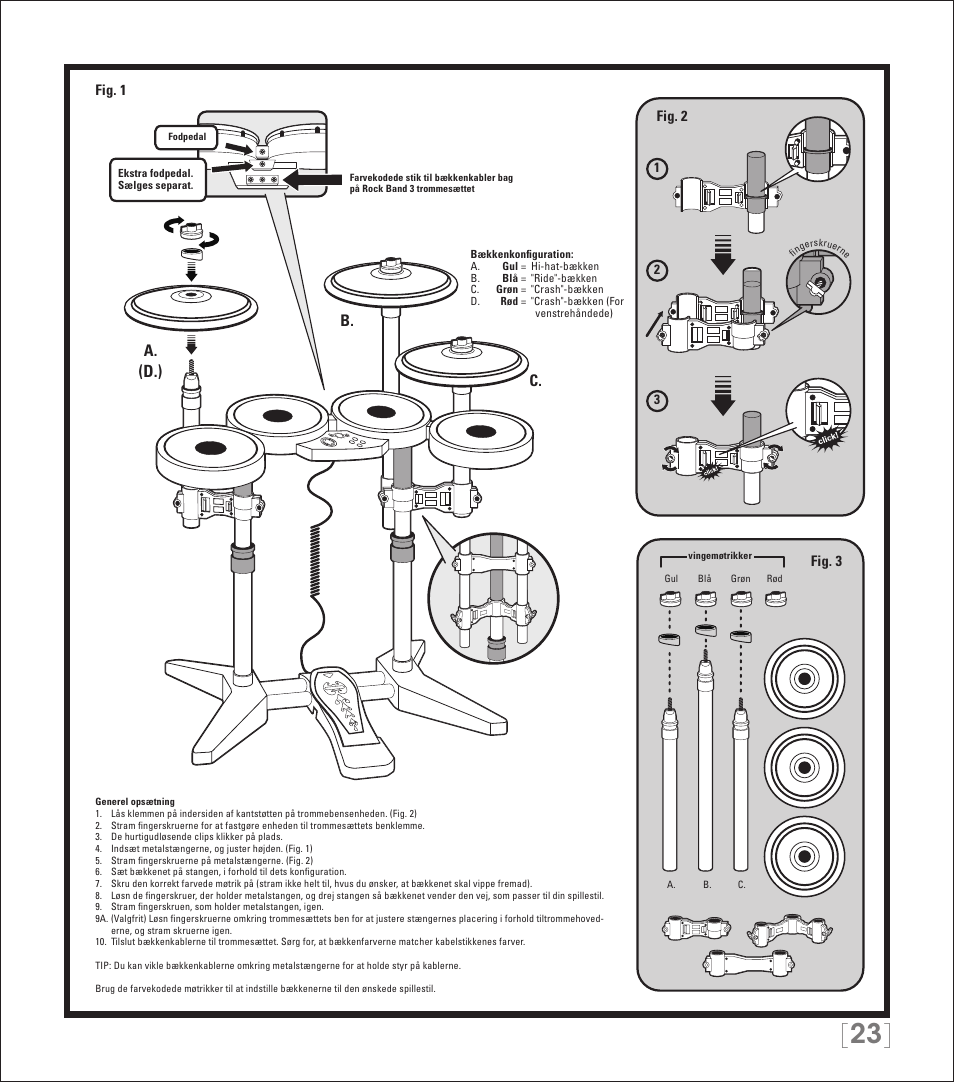 A. b. c | Rock Band PRO-Cymbals Expansion Kit Rock Band 3-Nintendo Wii User Manual | Page 23 / 31