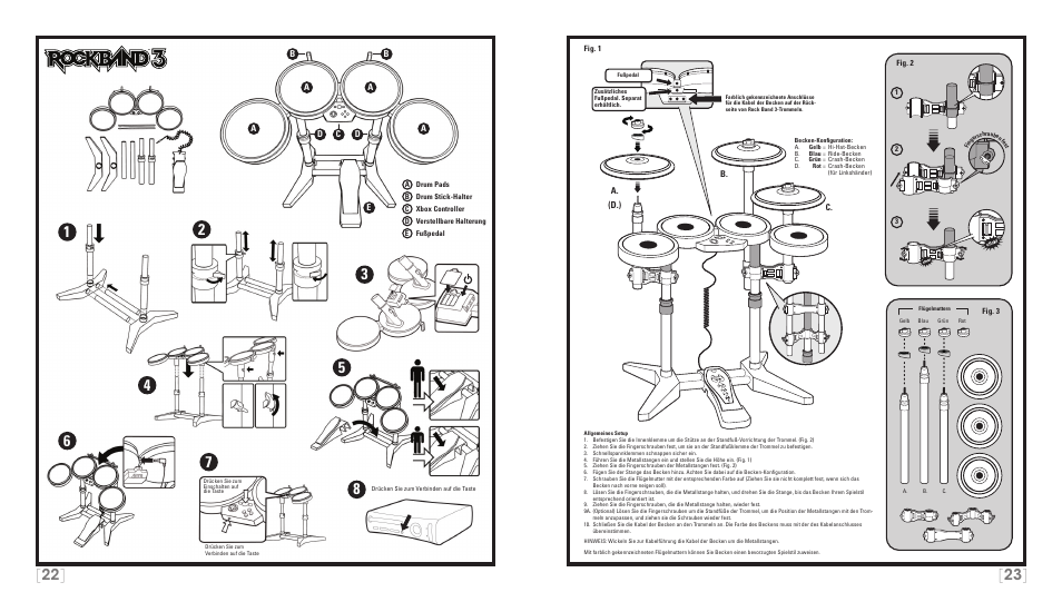 Rock Band Wireless PRO-Drum and PRO-Cymbals Kit Rock Band 3-Xbox 360 User Manual | Page 12 / 24