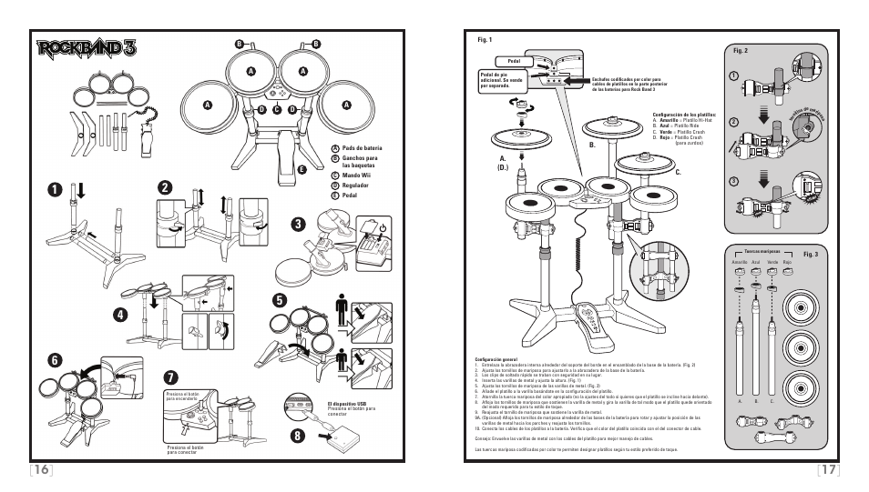 Rock Band Wireless PRO-Drum and PRO-Cymbals Kit Rock Band 3-Nintendo Wii User Manual | Page 9 / 24
