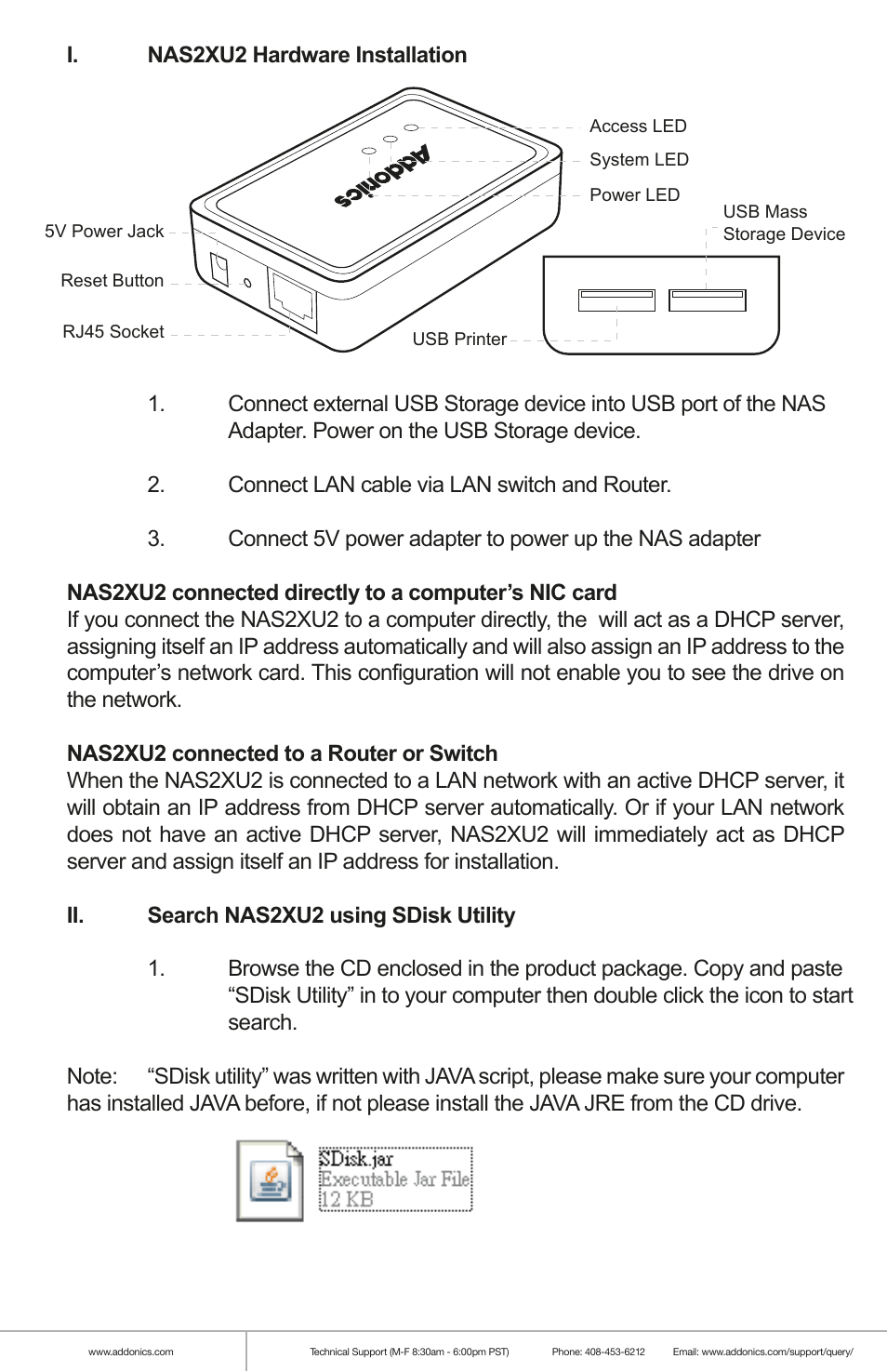 Addonics Technologies NAS2XU2 User Manual | Page 3 / 8
