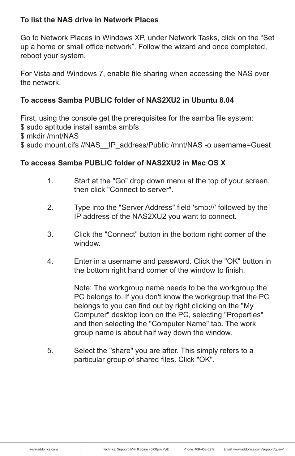 Addonics Technologies NAS2XU2 User Manual | Page 7 / 8