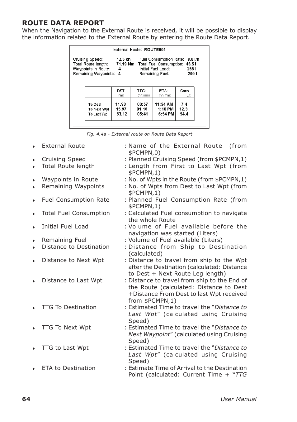 Route data report | Seiwa Starfish 2nd Edition User Manual | Page 62 / 118