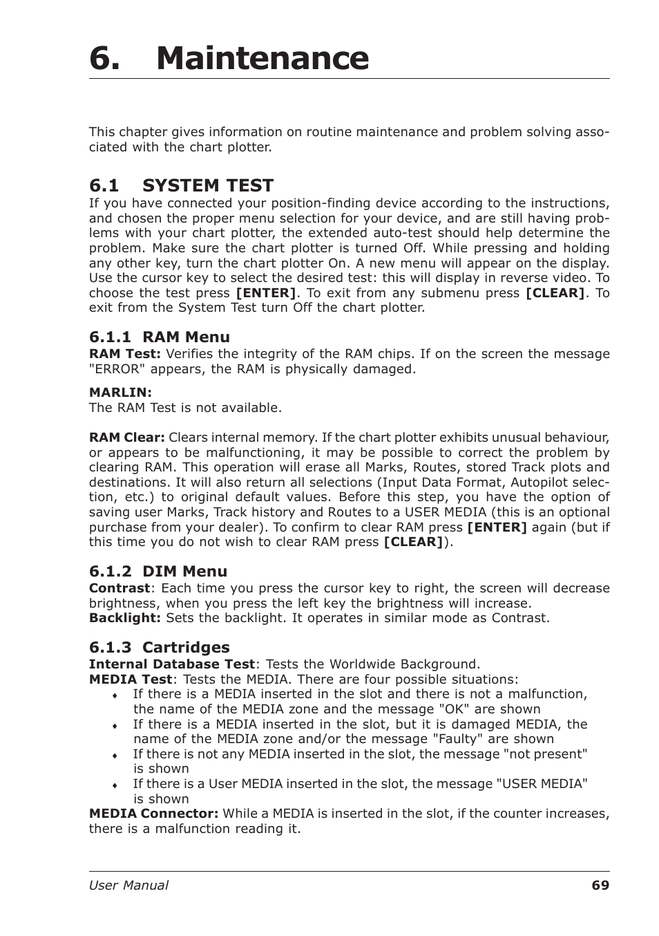 Maintenance, 1 system test | Seiwa Starfish 2nd Edition User Manual | Page 67 / 118