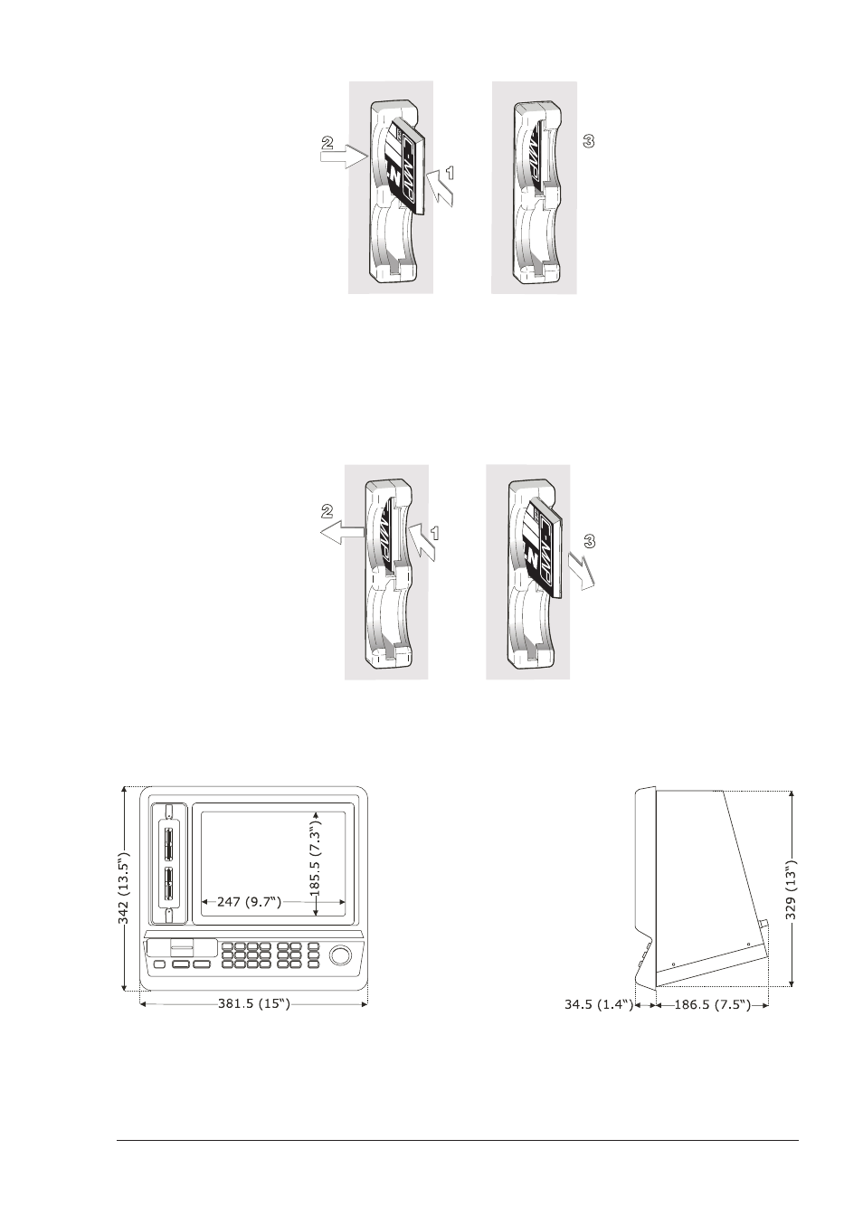 Chart plotter dimensions | Seiwa SW701i SW701e User Manual | Page 131 / 153