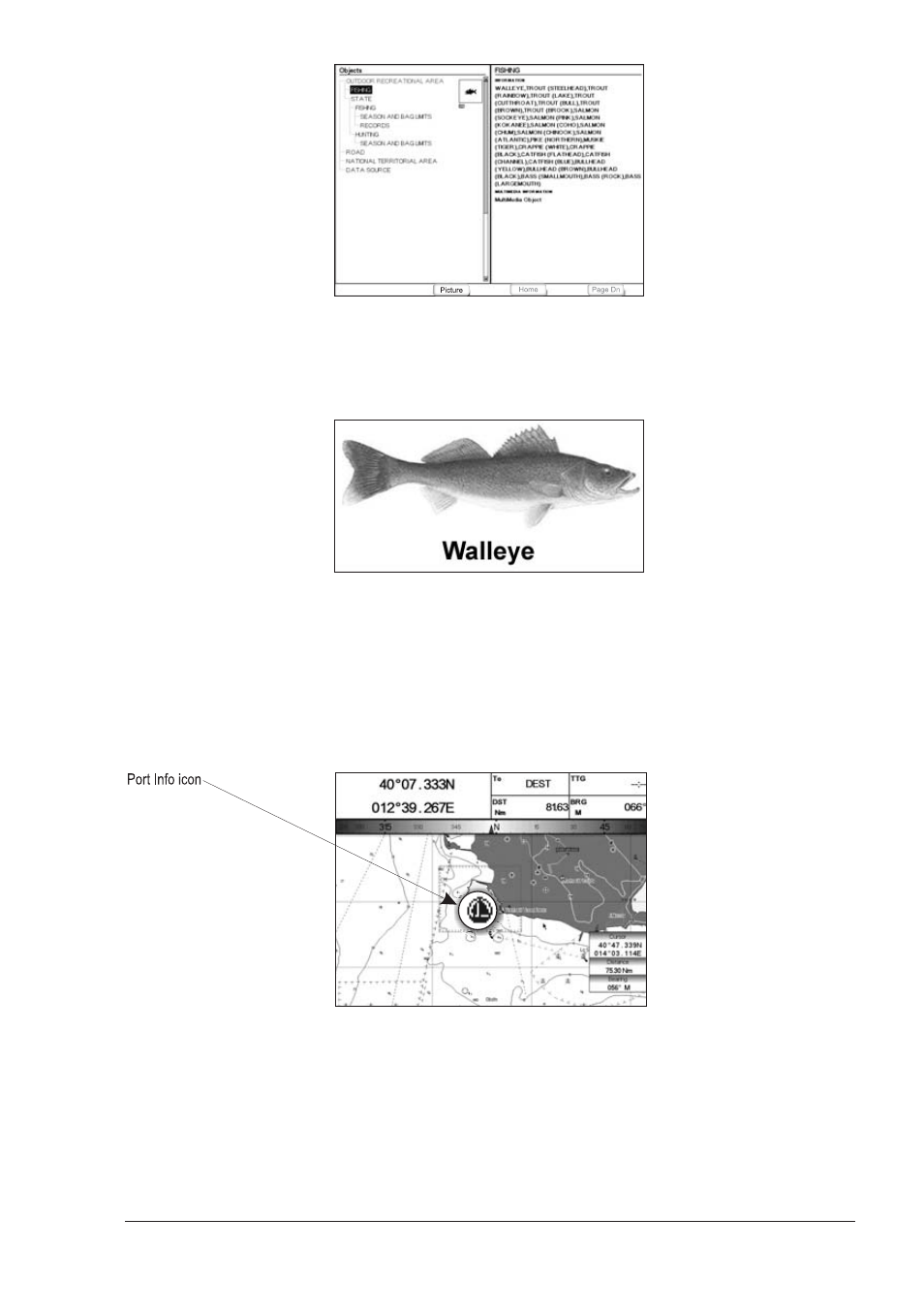 7 port & tide info, Getting port info | Seiwa SW701i SW701e User Manual | Page 41 / 153