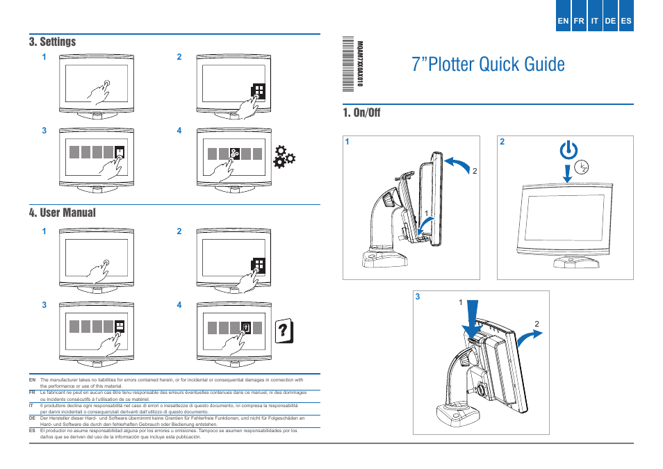 Seiwa FT70 multi-touch User Manual | 2 pages