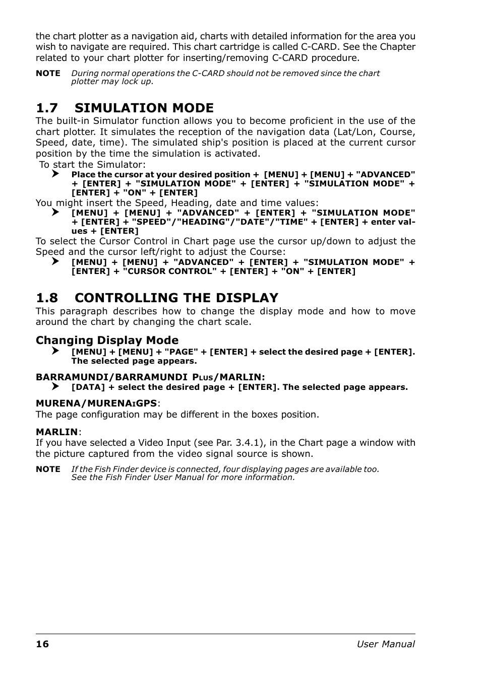 7 simulation mode, 8 controlling the display, Changing display mode | Seiwa Tigershark Plus User Manual | Page 14 / 109