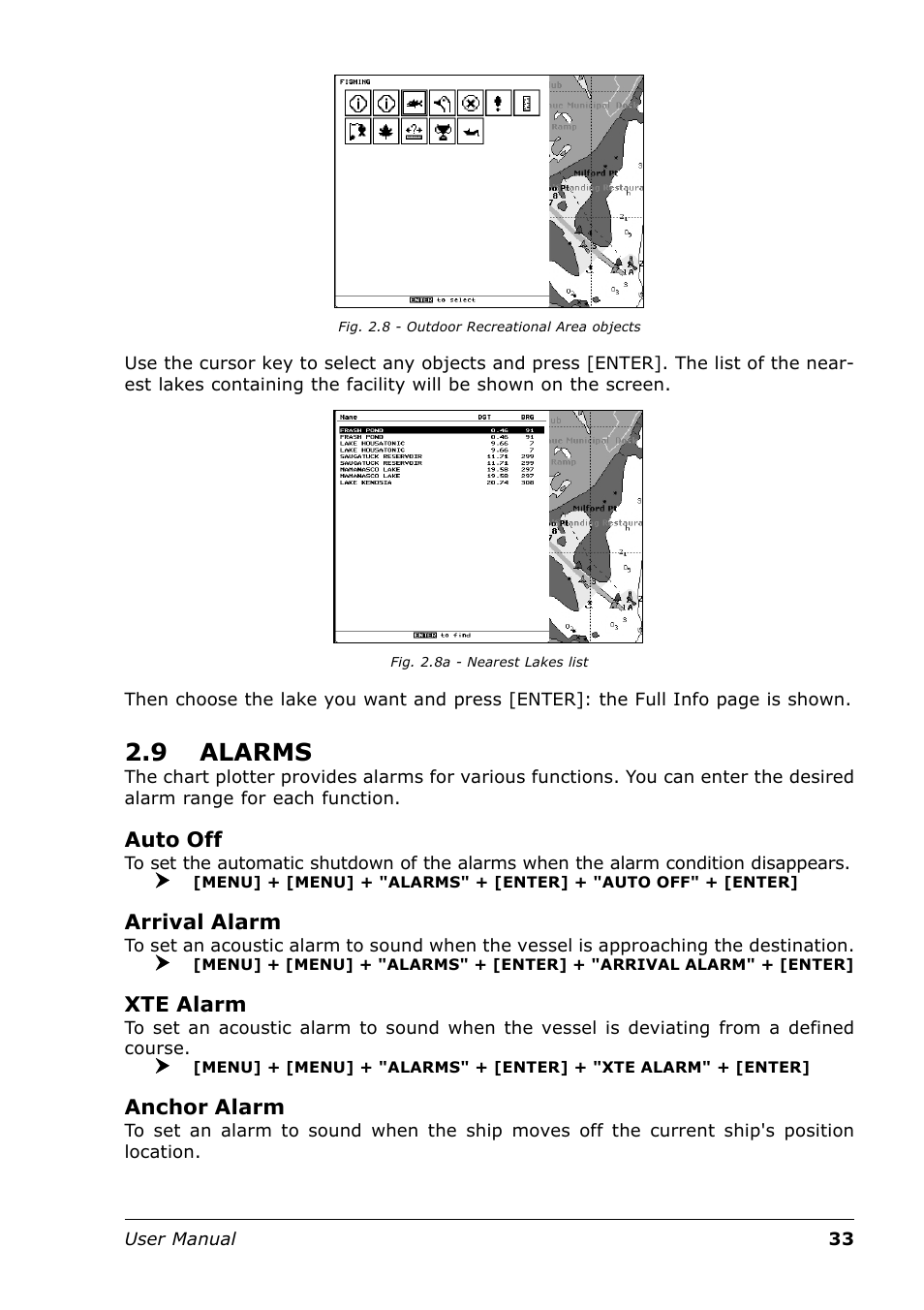 9 alarms | Seiwa Tigershark Plus User Manual | Page 31 / 109