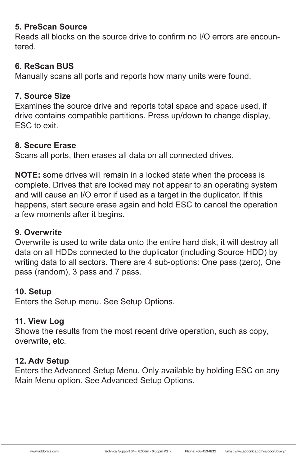 Addonics Technologies HS HDD DUPLICATOR PRO HD9SITDRHS User Manual | Page 6 / 10