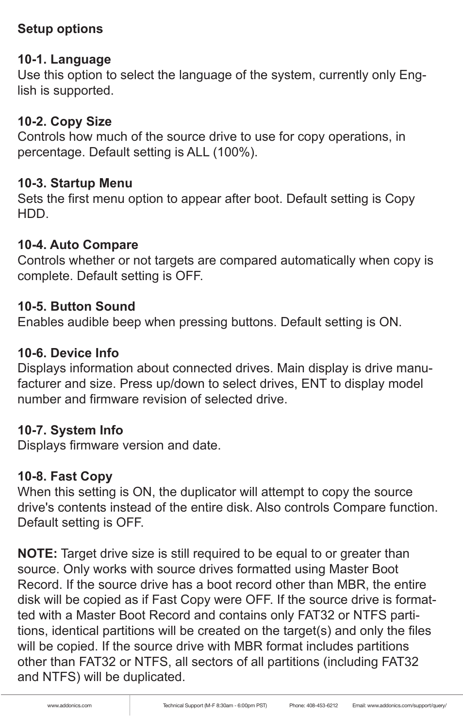 Addonics Technologies HS HDD DUPLICATOR PRO HD9SITDRHS User Manual | Page 7 / 10