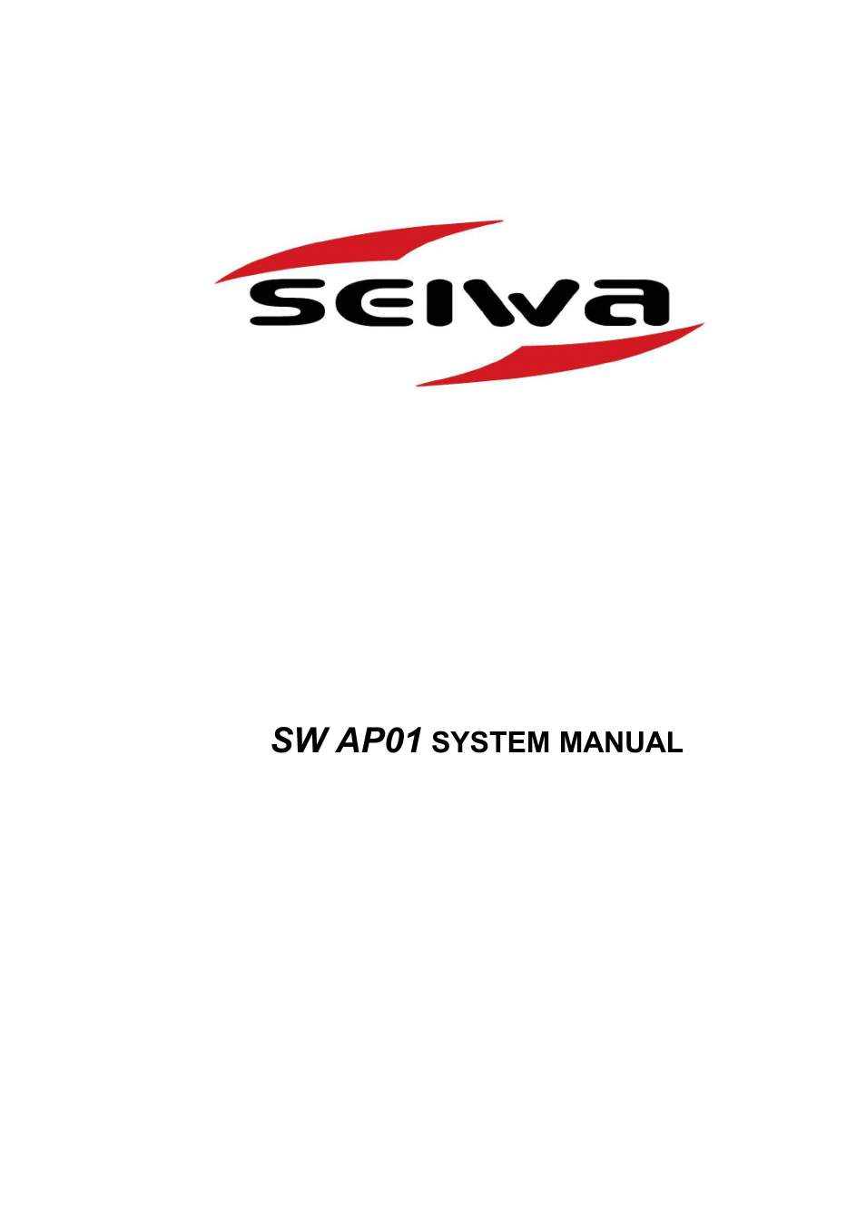 Seiwa SW AP01 User Manual | 52 pages