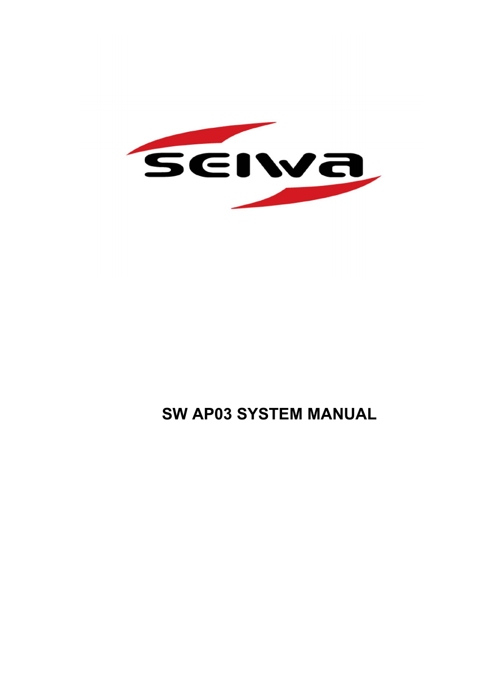 Seiwa SW AP03 User Manual | 49 pages