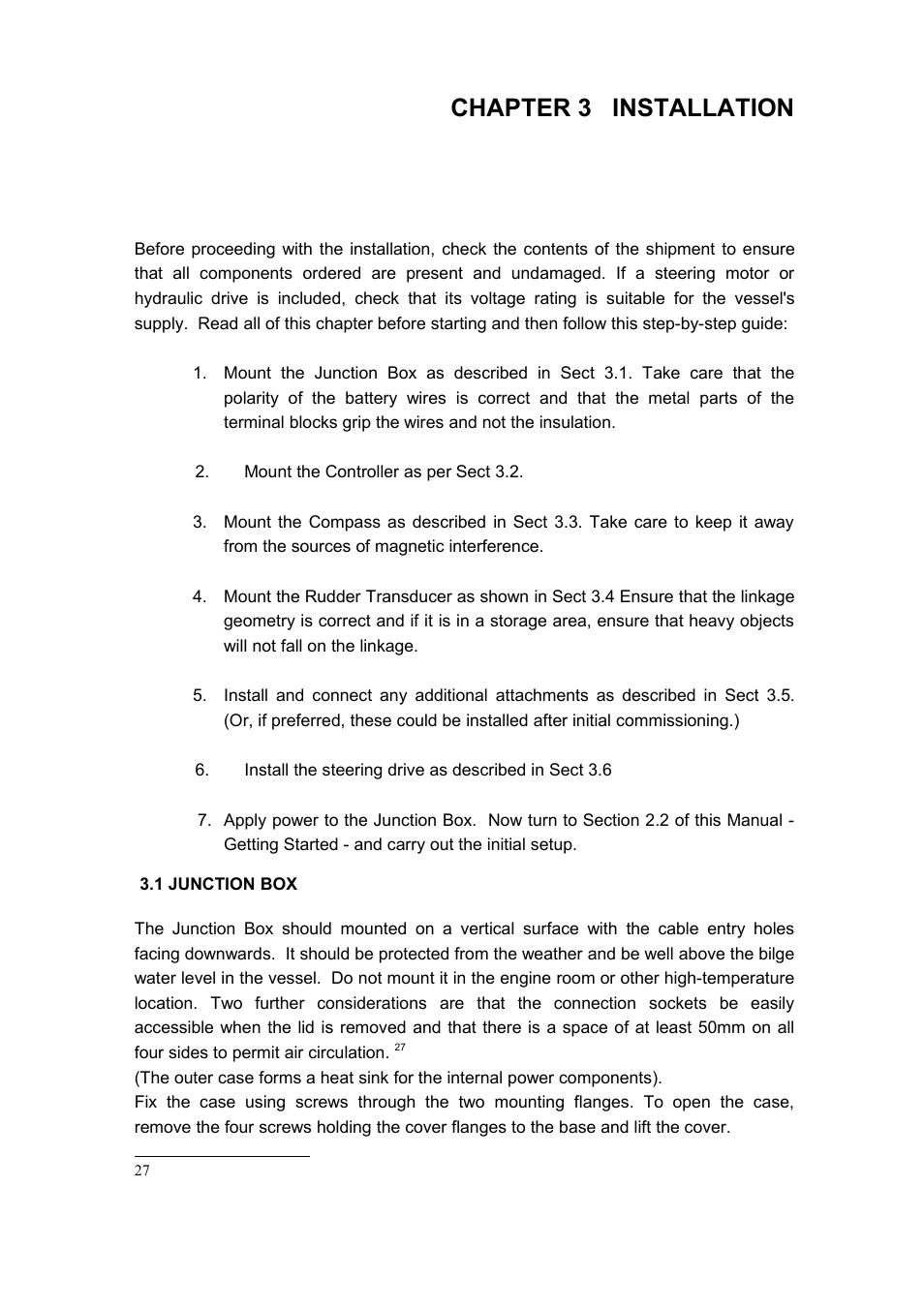 Chapter 3 installation | Seiwa SW AP03 User Manual | Page 29 / 49