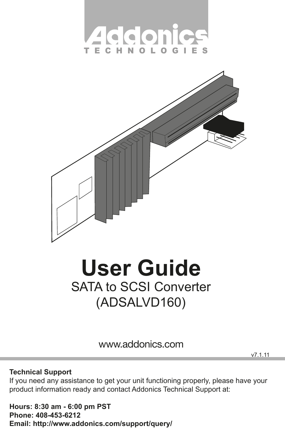 Addonics Technologies ADSALVD160 User Manual | 2 pages