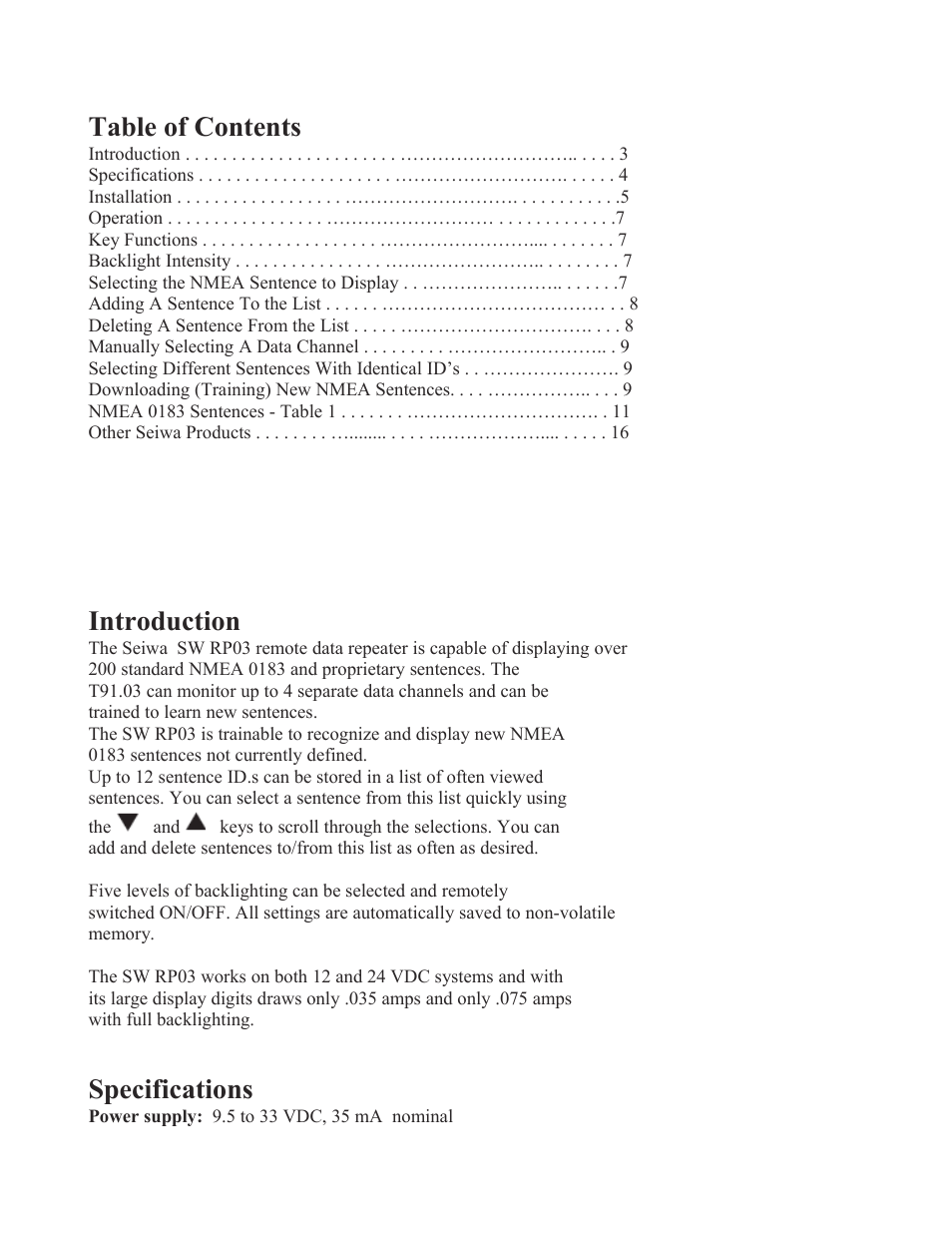Seiwa SW RP03 User Manual | Page 2 / 10