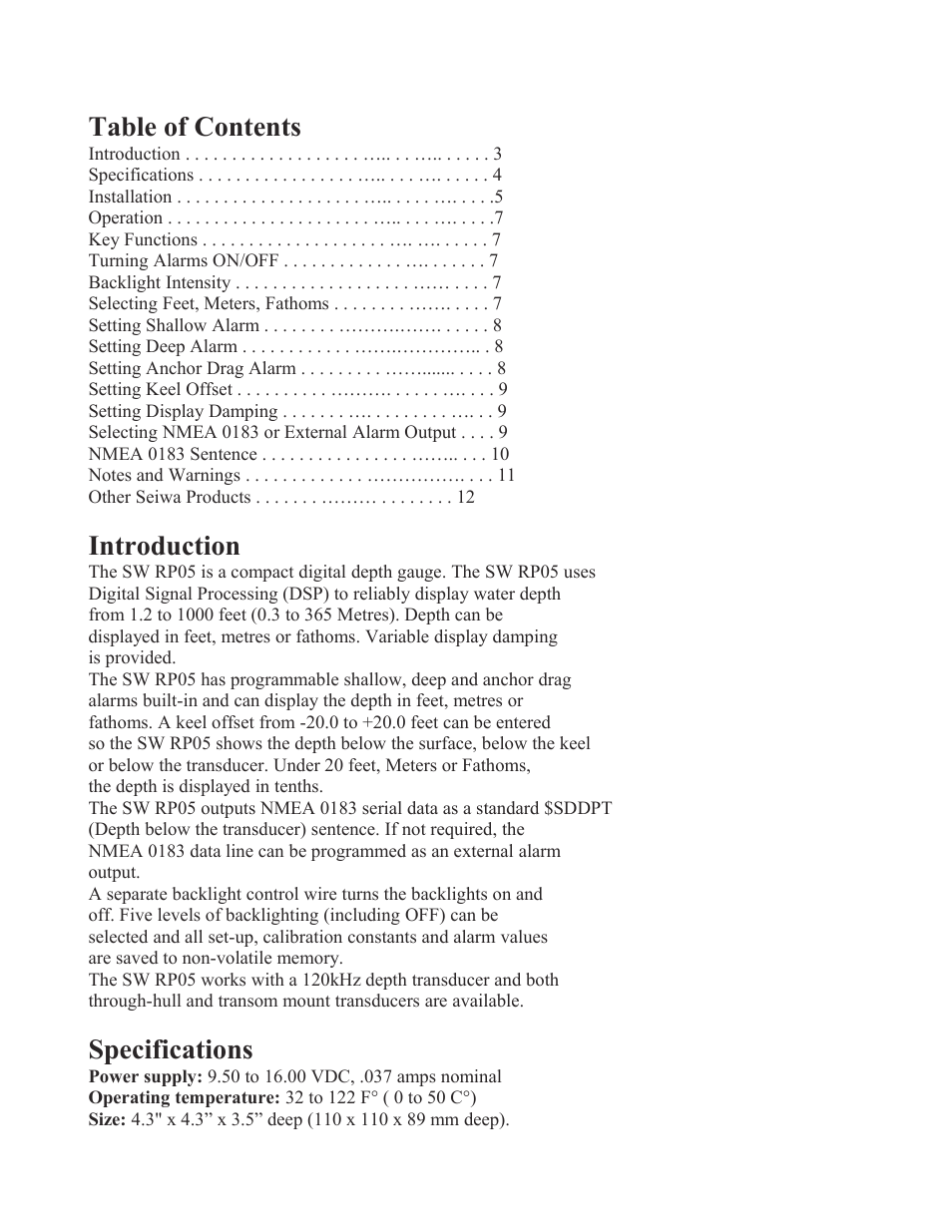 Seiwa SW RP05 User Manual | Page 2 / 6