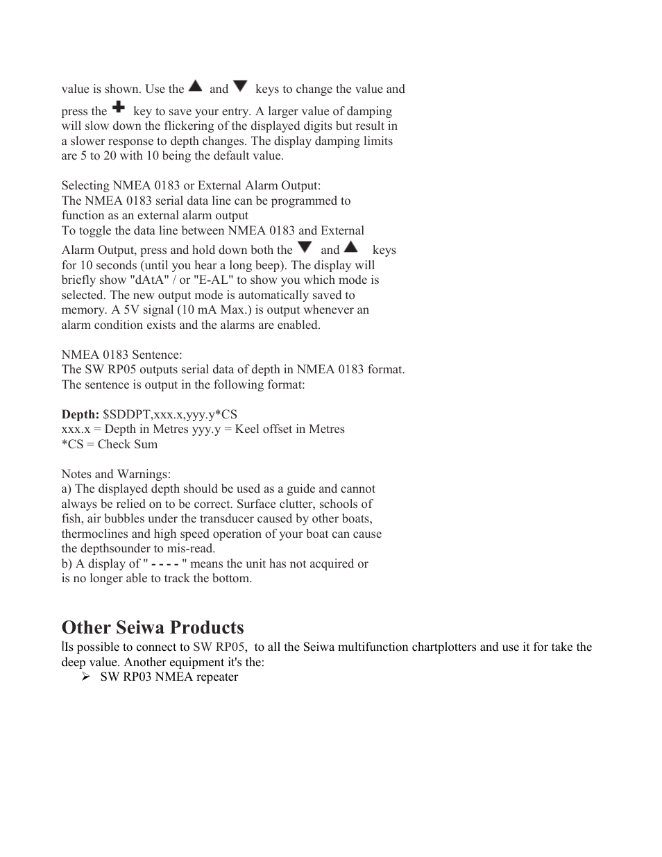 Other seiwa products | Seiwa SW RP05 User Manual | Page 6 / 6