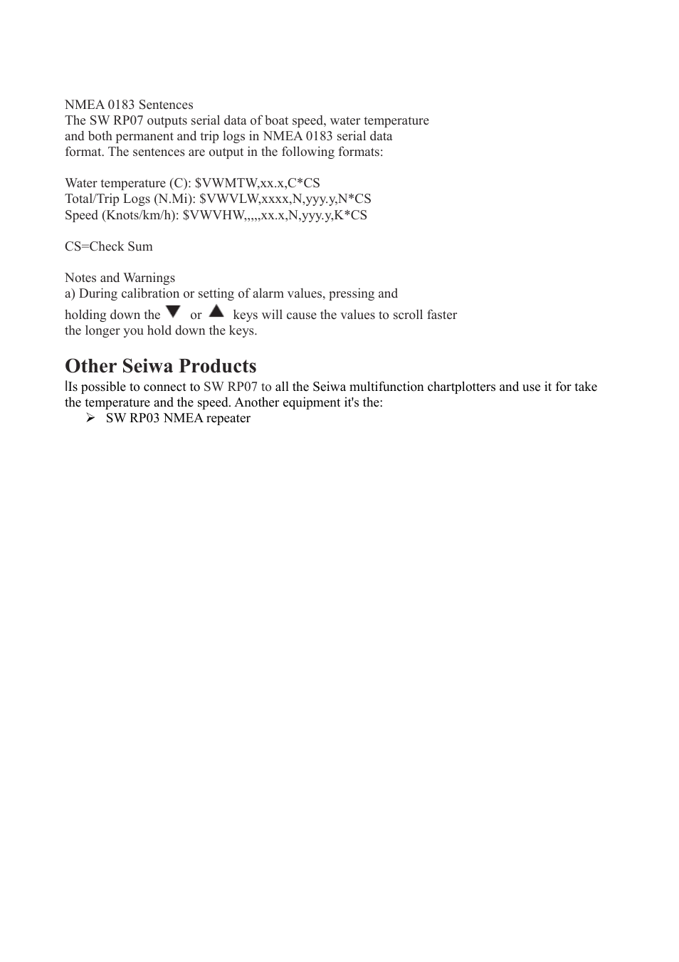 Other seiwa products | Seiwa SW RP07 User Manual | Page 7 / 7