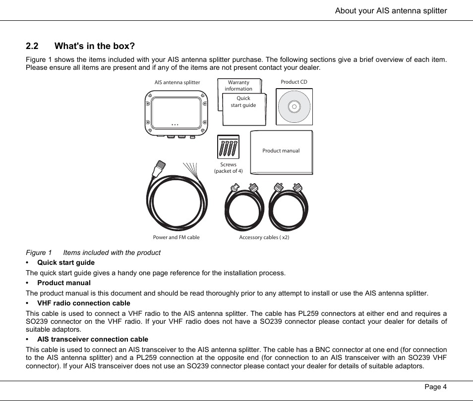 2 what's in the box, Figure 1 items included with the product, Figure 1 | Items included with the product | Seiwa Si-Tex MDA3 User Manual | Page 7 / 20