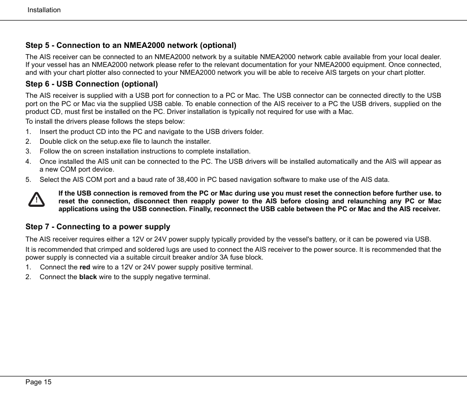 Step 6 - usb connection (optional), Step 9 - connecting to a power supply | Seiwa Si-Tex MDA2 User Manual | Page 18 / 23