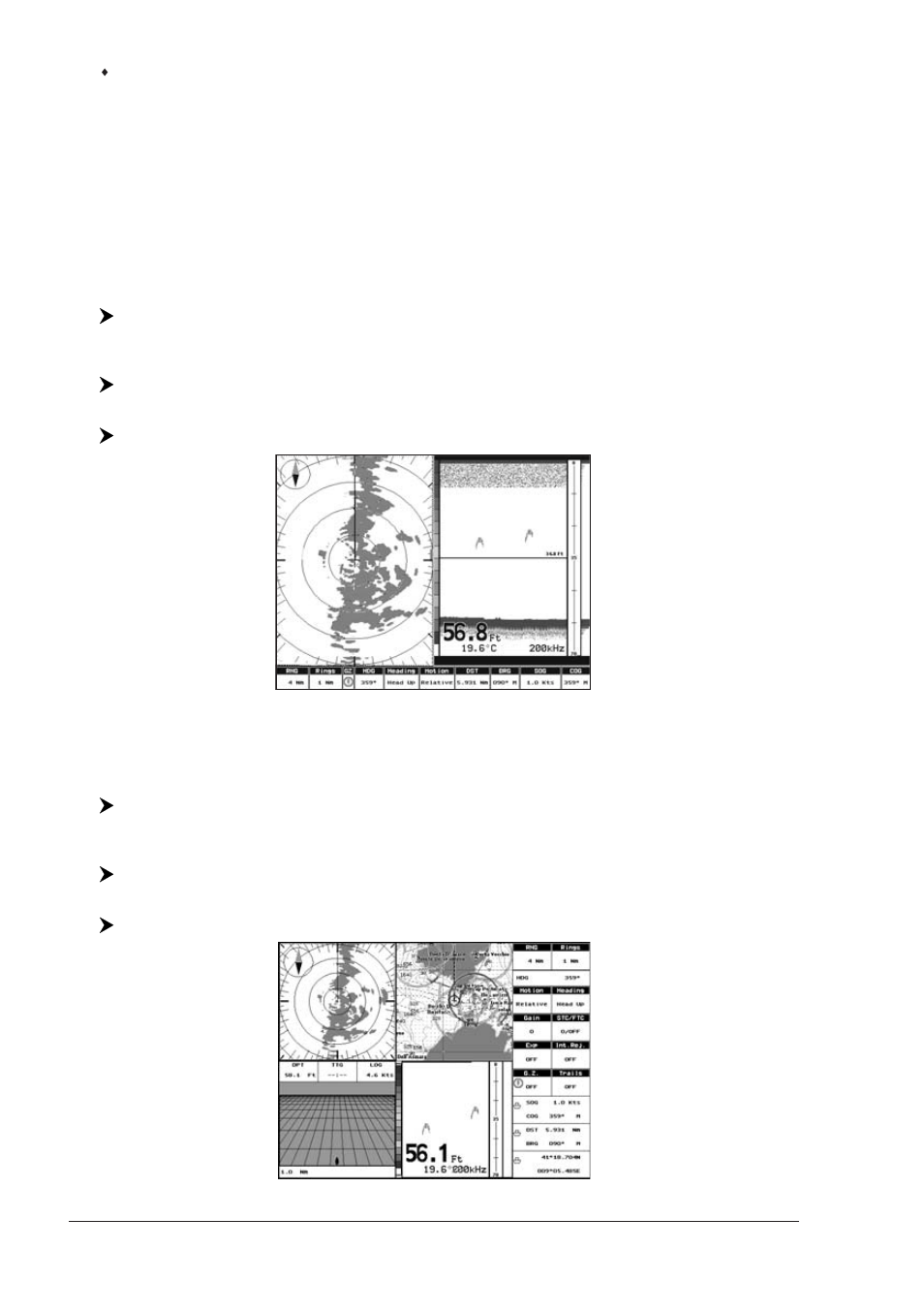 6 fish finder and radar pages | Seiwa Black Box 1000W 50/200kHz User Manual | Page 16 / 40