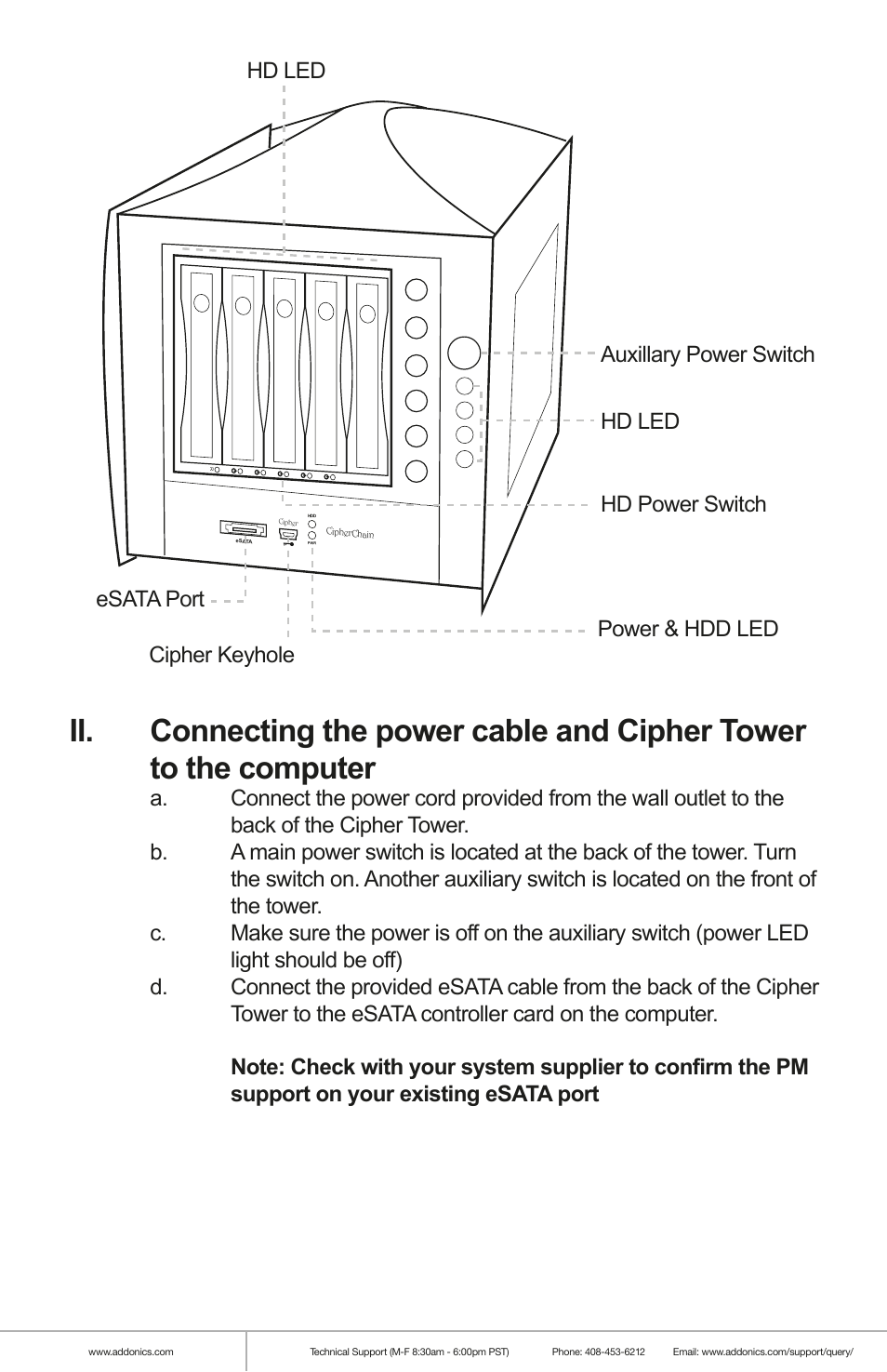 Addonics Technologies CIPHER RAID TOWER CRT535PES User Manual | Page 3 / 4