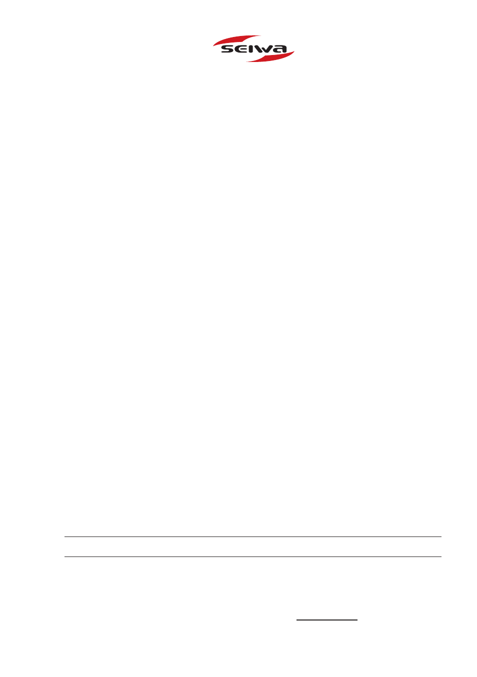 Seiwa SWRx series User Manual | 54 pages