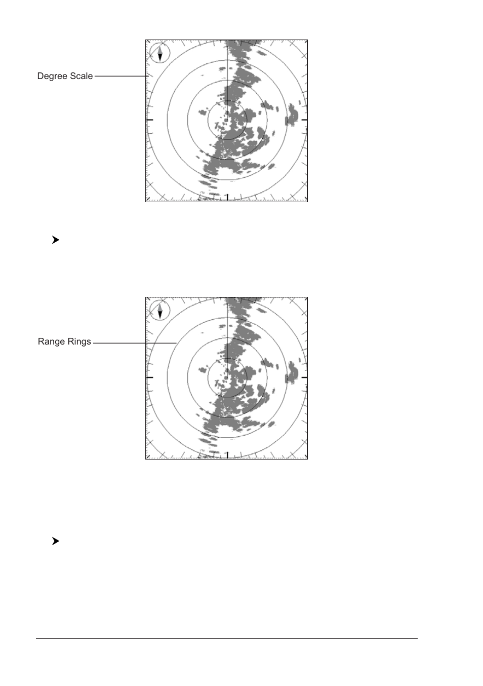 4 range rings, 5 compass rose | Seiwa SWRx series User Manual | Page 24 / 54