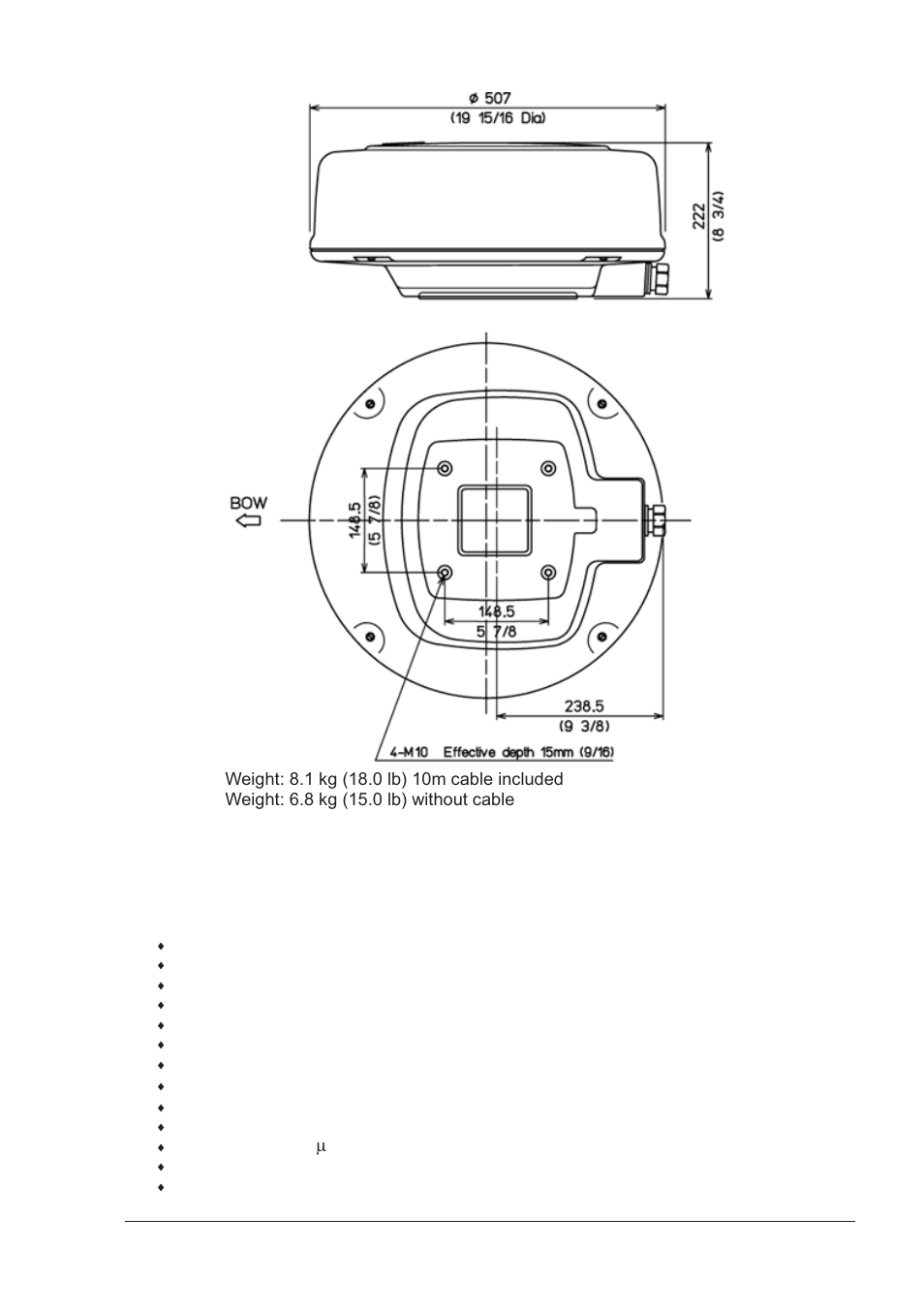 3 swr 9, Dimensions and mounting, Antenna unit | Seiwa SWRx series User Manual | Page 37 / 54