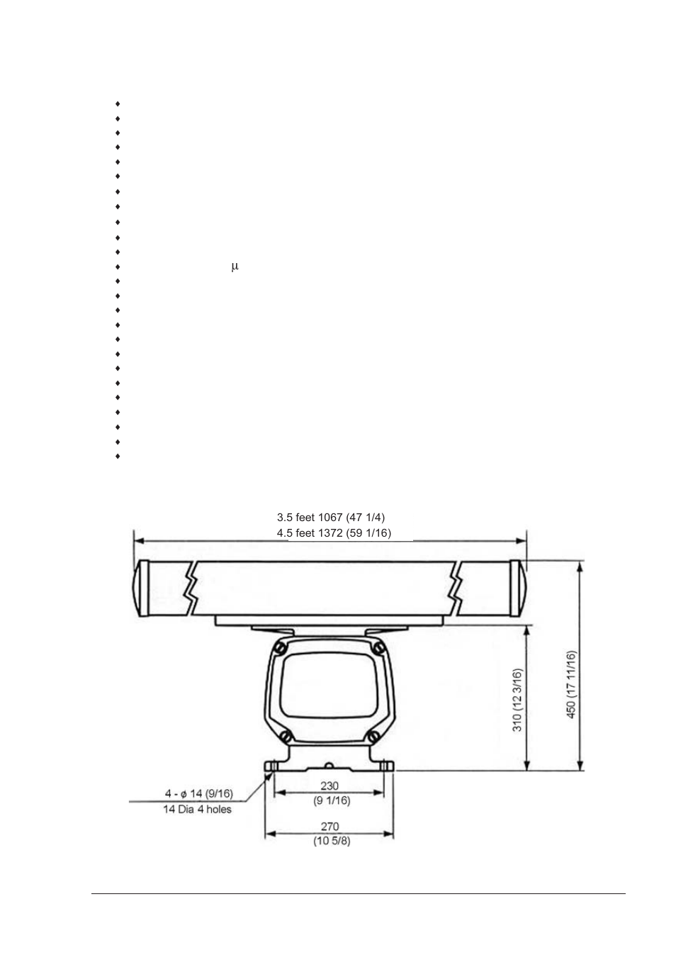 4 swr 10, Antenna unit, Dimensions and mounting | Seiwa SWRx series User Manual | Page 39 / 54