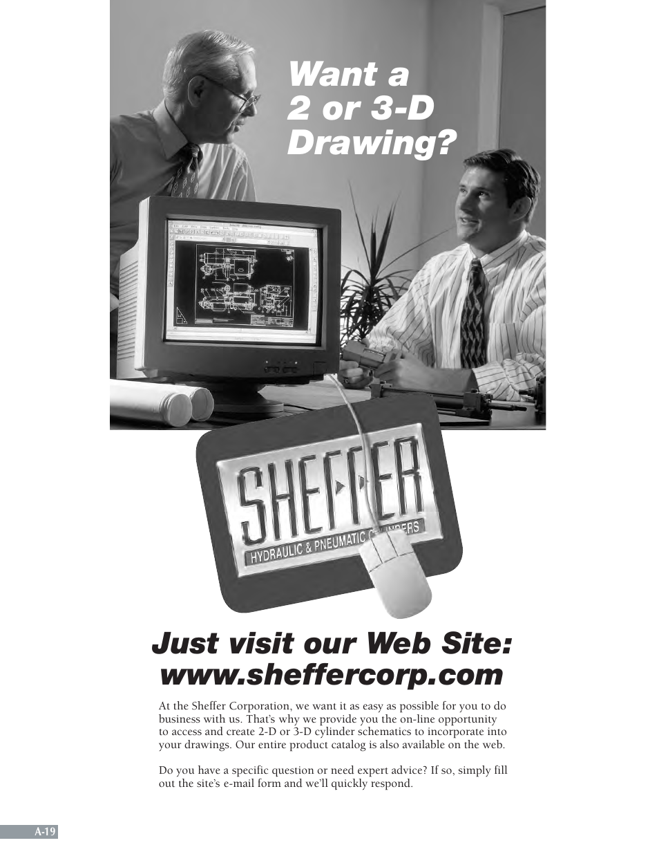 Want a 2 or 3-d drawing | Sheffer A SERIES User Manual | Page 20 / 23