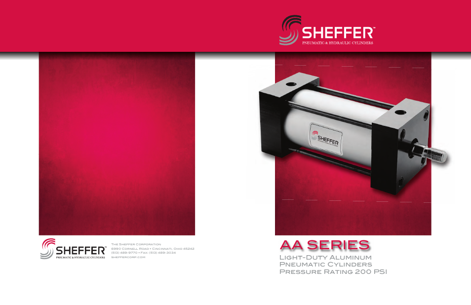 Aa series | Sheffer AA SERIES User Manual | Page 8 / 8