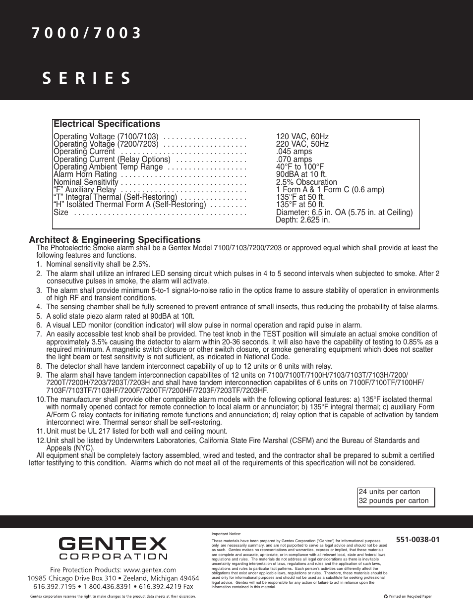 Silent Call Gentex 7100F User Manual | Page 4 / 4