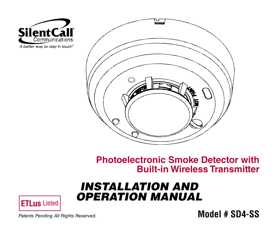 Silent Call SD4-SS User Manual | 28 pages