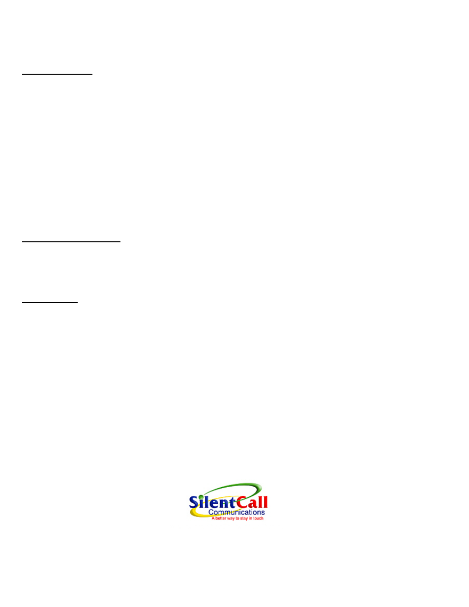 Silent Call DB1003-4 User Manual | 1 page