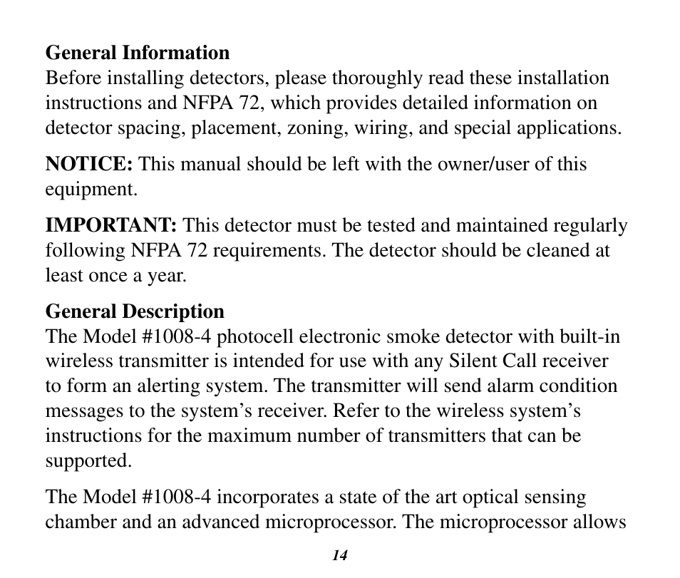 Silent Call 1008-4 User Manual | Page 14 / 28