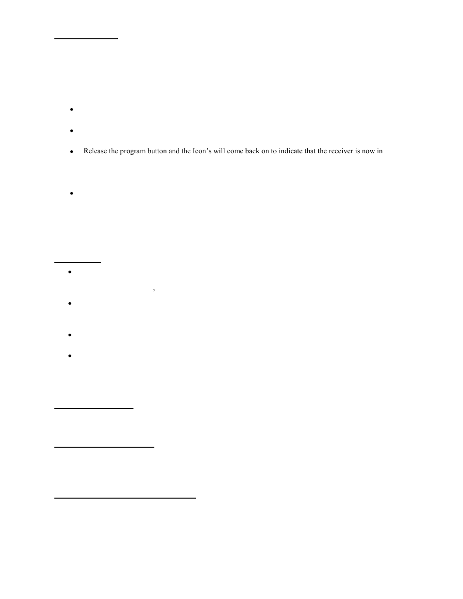 Programming, Operation, Vibration signals | Battery backup mode, Last alert signal recall button | Silent Call BWR412-SS User Manual | Page 3 / 5