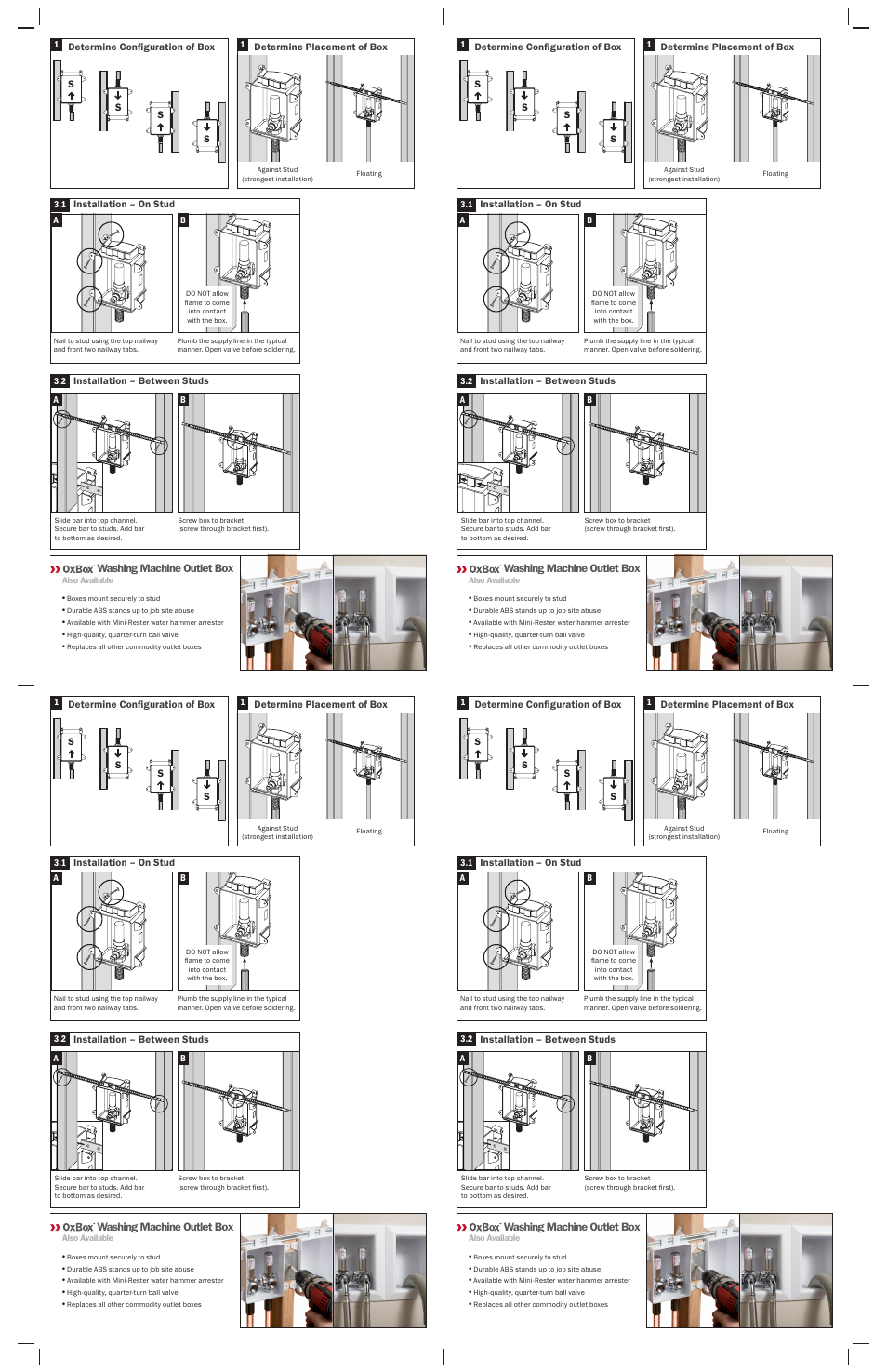 Sioux Chief OxBox Ice Maker Outlet Box User Manual | Page 2 / 2
