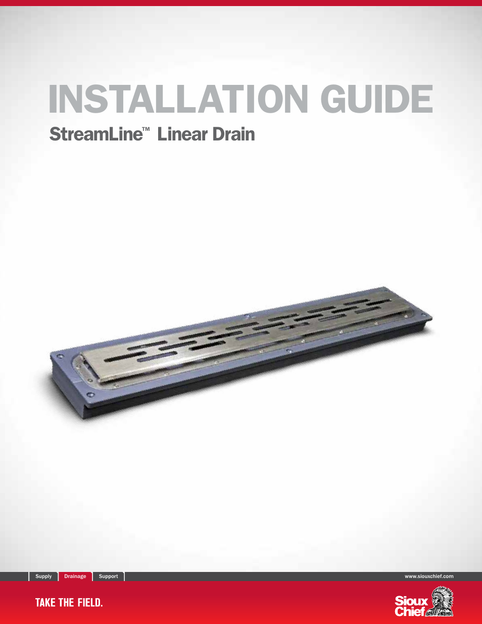 Sioux Chief Linear Shower Drain - StreamLine User Manual | 16 pages