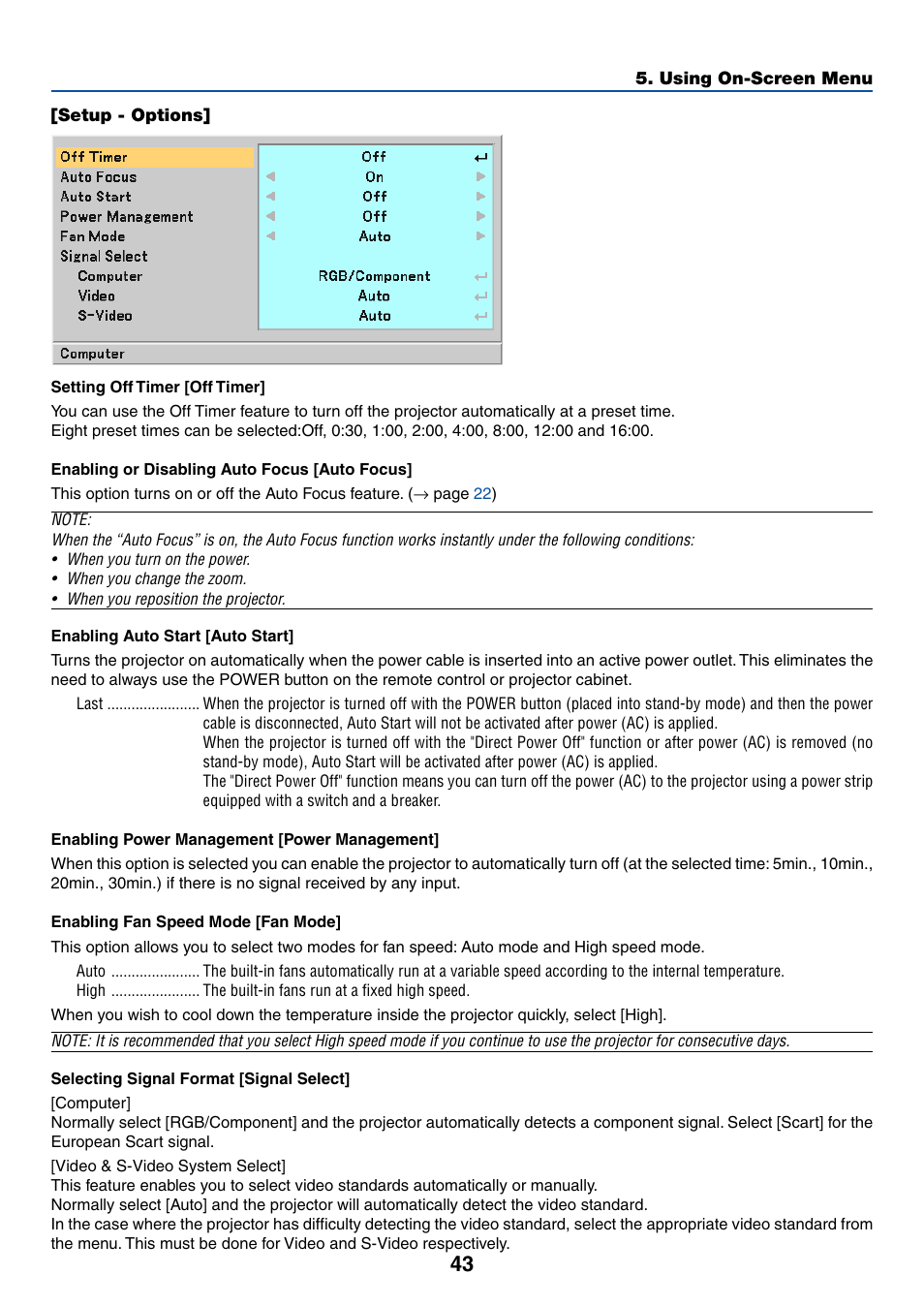 Setup - options | Acoustic Energy LT35 User Manual | Page 51 / 72