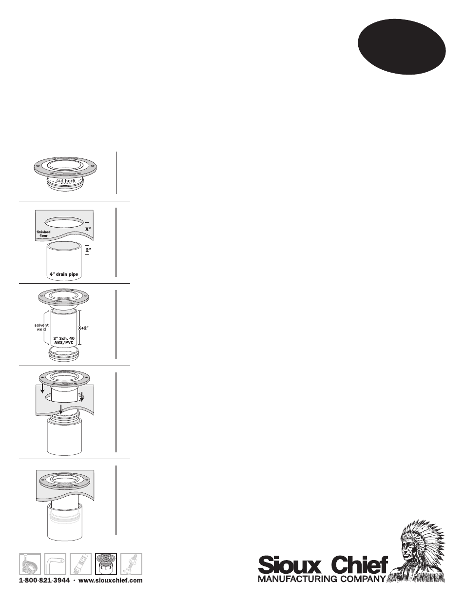 Sioux Chief Push-Tite Flange Extension User Manual | 1 page