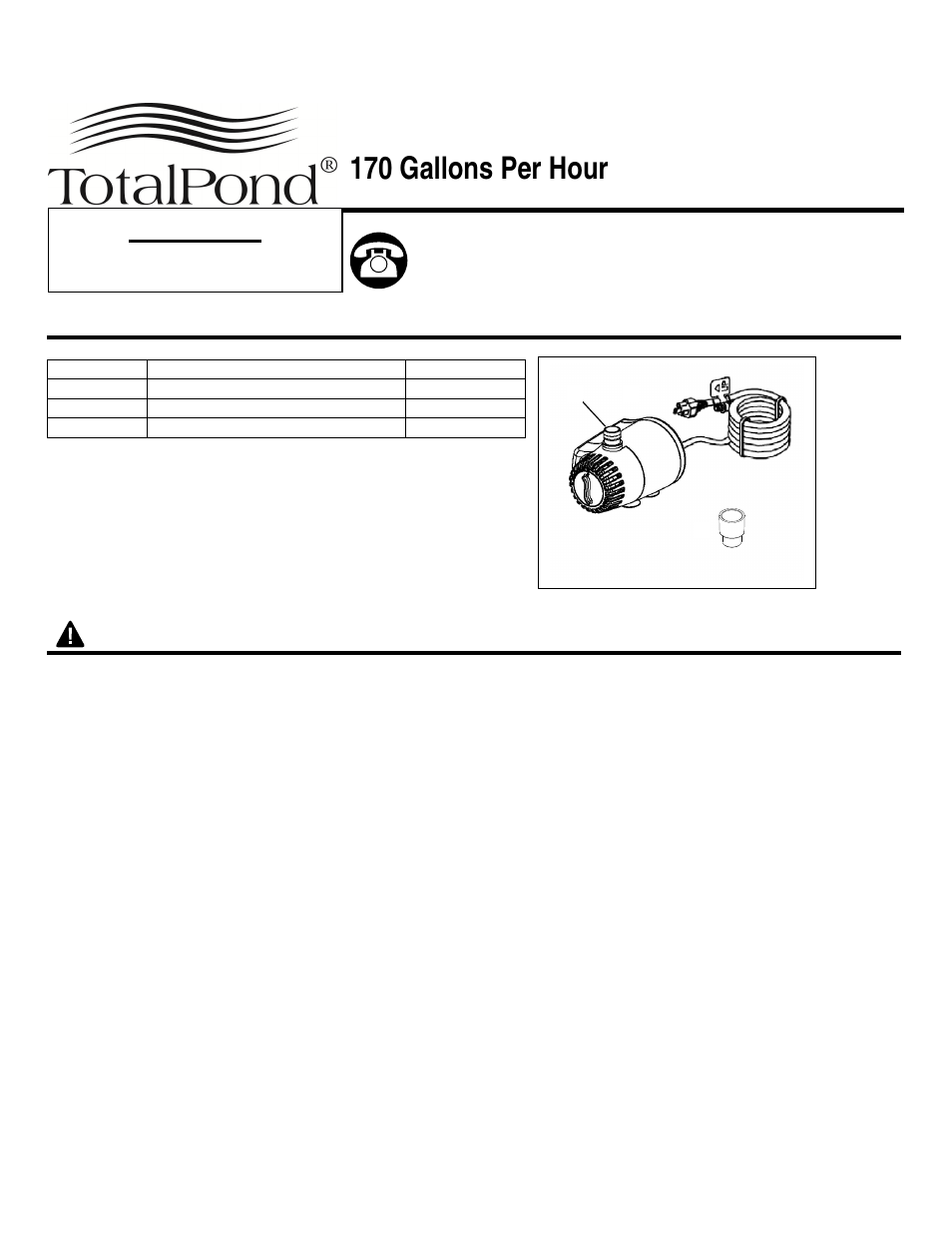 TotalPond MD11170AS User Manual | 4 pages