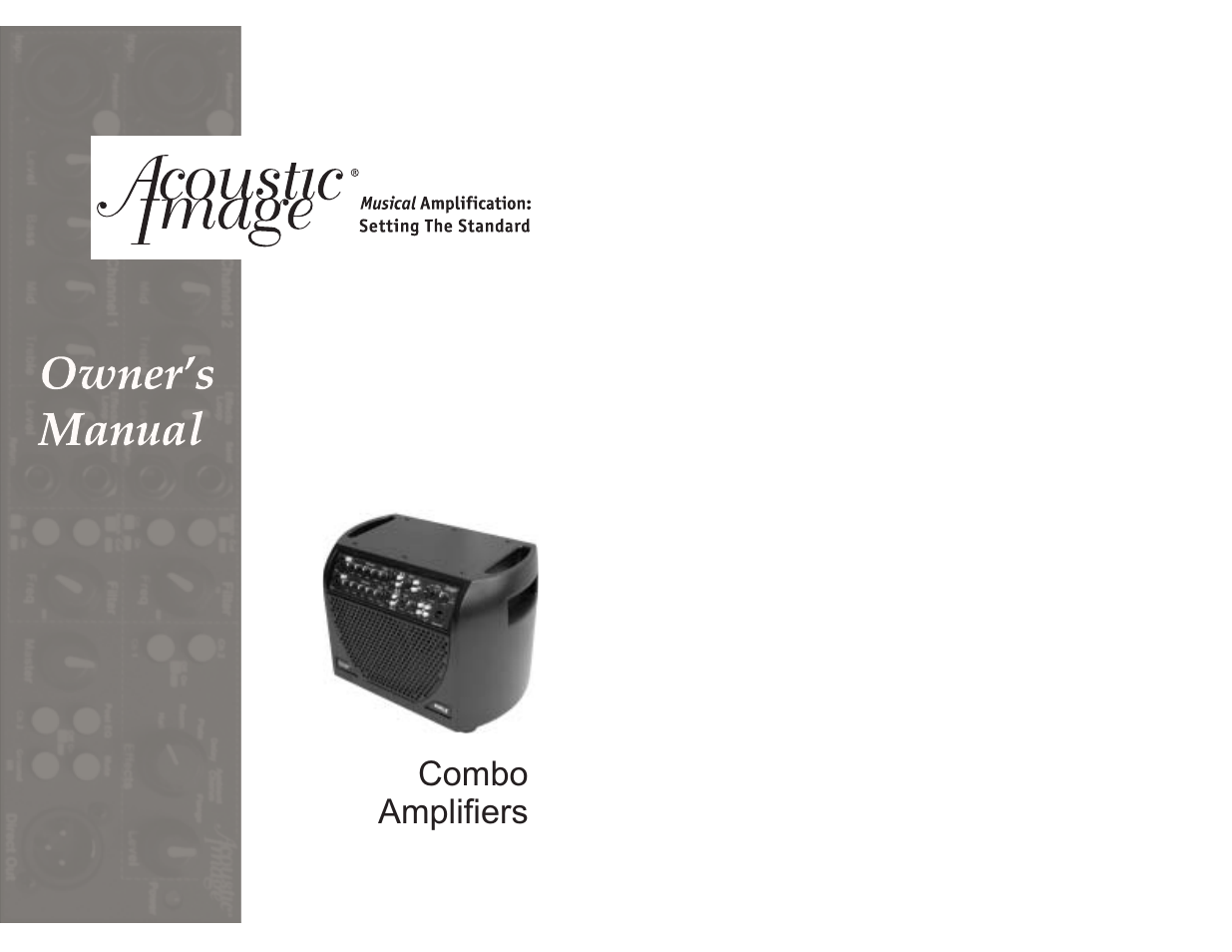 Acoustic Energy Acoustic Image Stereo Amplifier User Manual | 8 pages