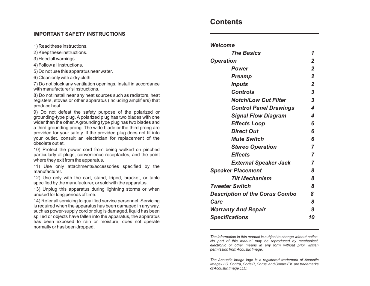 Acoustic Energy Acoustic Image Stereo Amplifier User Manual | Page 2 / 8