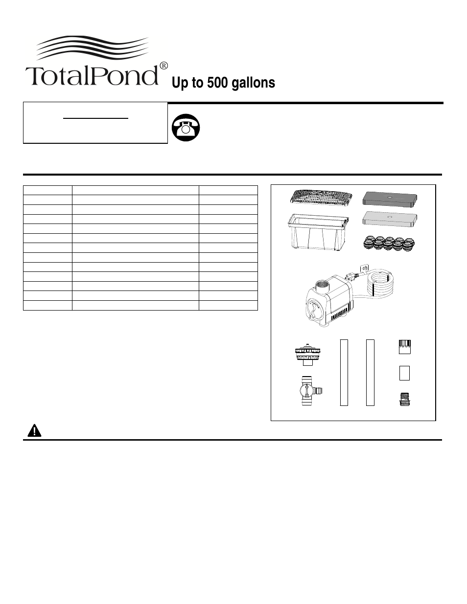 TotalPond MF13015 User Manual | 7 pages