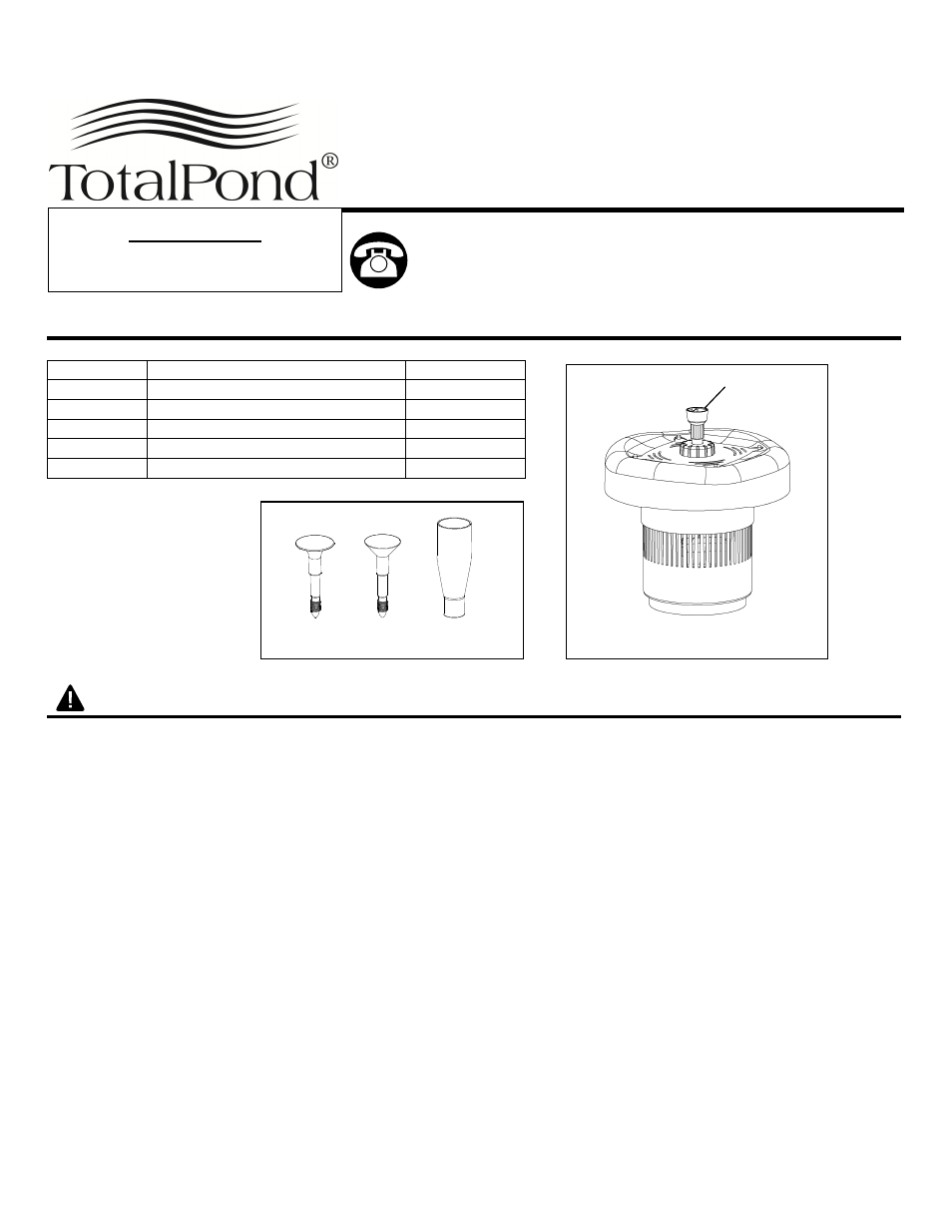 TotalPond MF750UV User Manual | 7 pages