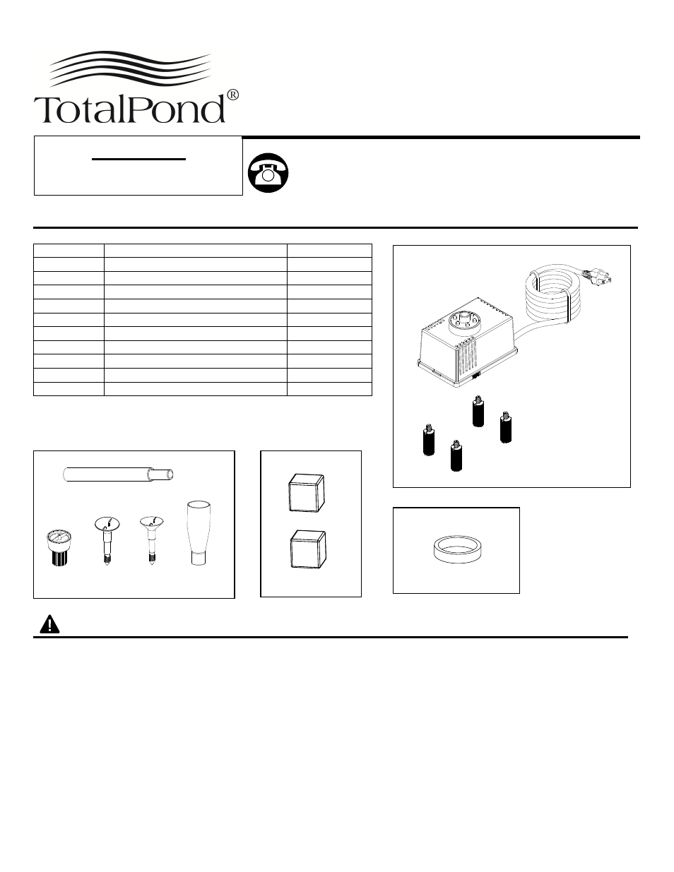 TotalPond A16531L User Manual | 8 pages