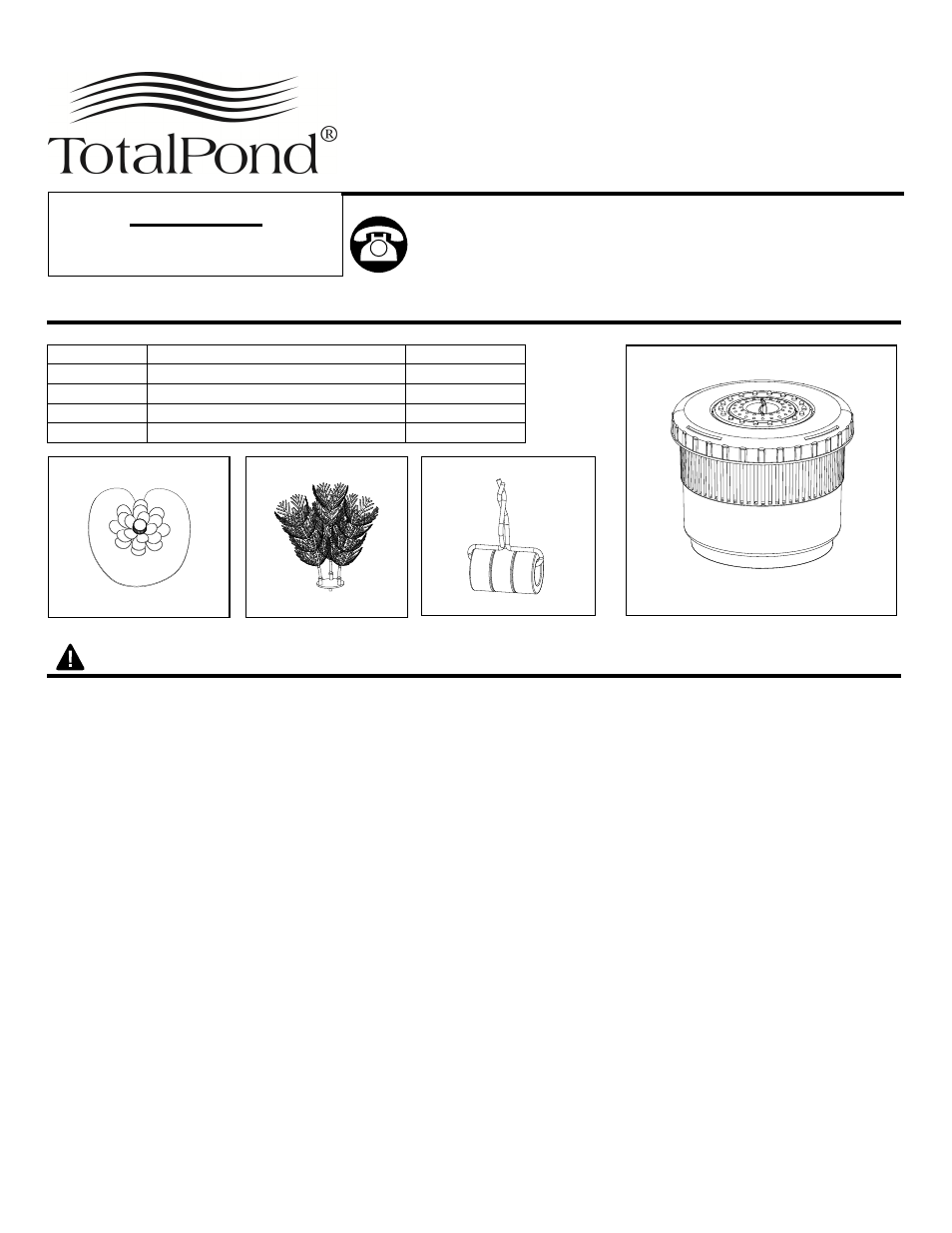 TotalPond A16549 User Manual | 8 pages