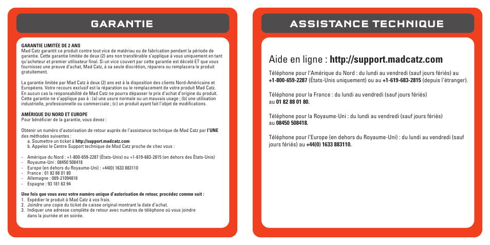 Garantie | TRITTON Pro+ 5.1 Surround Headset User Manual | Page 16 / 66